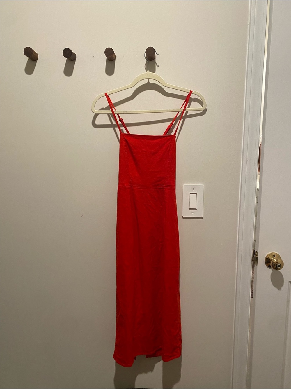 wild fable Red Strappy Slip Midi Dress